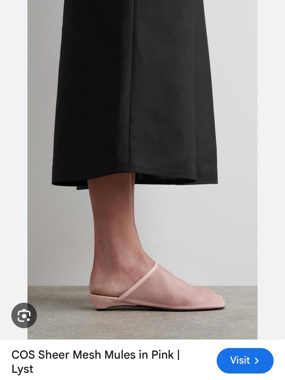 COS Blush mesh mules